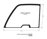 Szyba drzwi Manitou MLT 535 T, 526 T, 627 T, Compact ACX145
