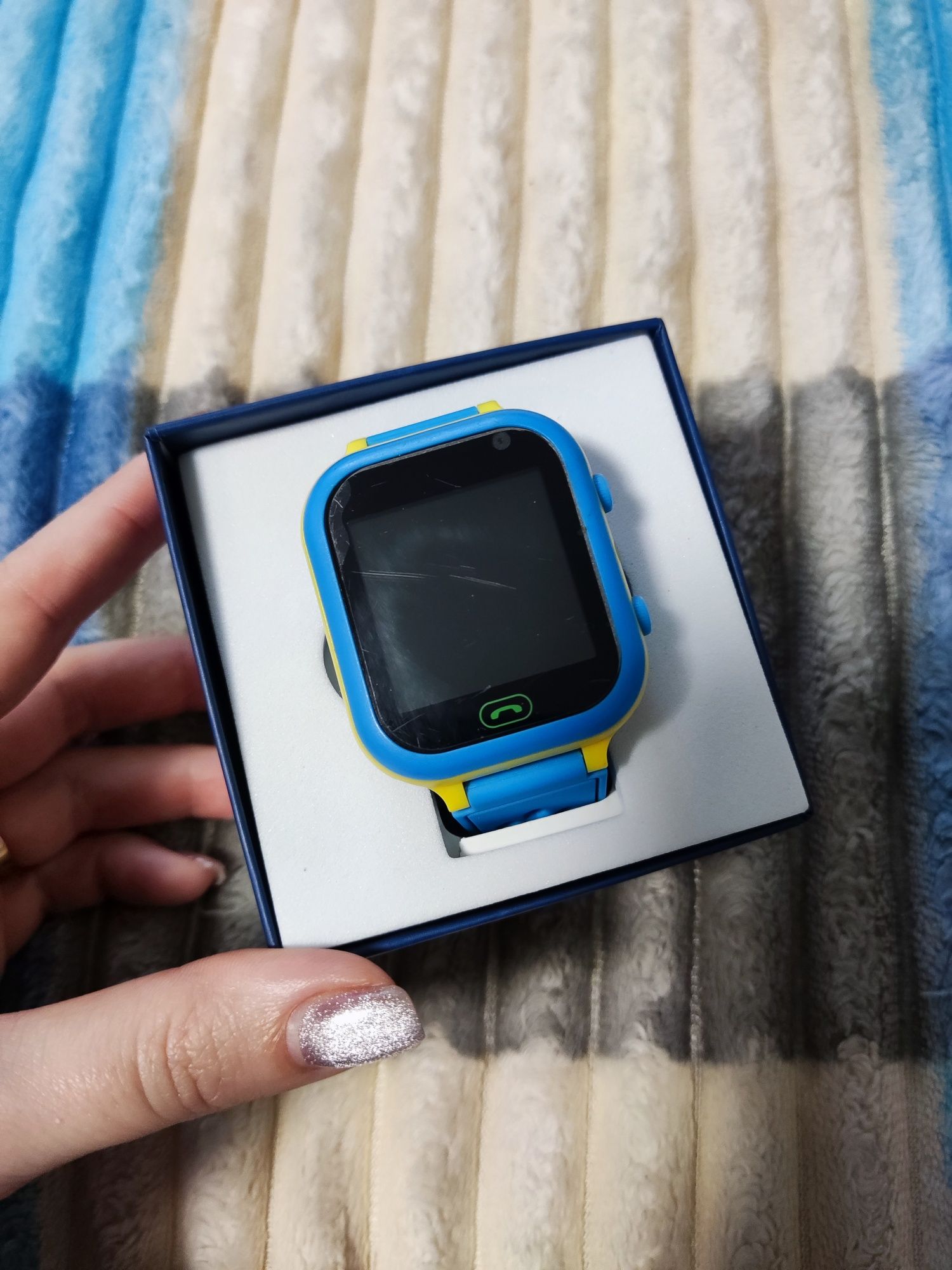 Дитячий годинник AmiGo GO009 GLORY Camera+LED WIFI Blue-Yello