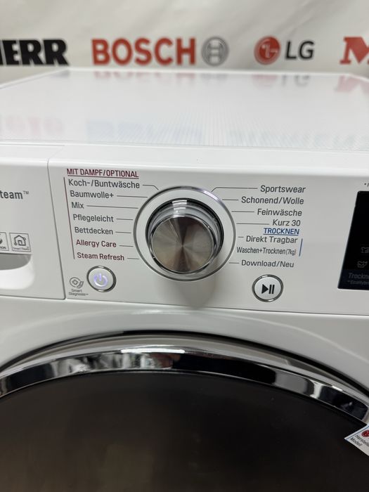 LG 10.5/7 пральна машина з функцією сушки. Wifi , пар.