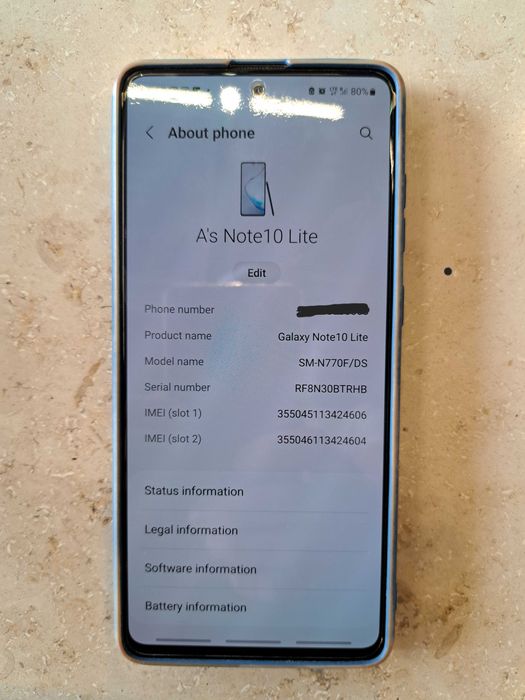 Samsung Galaxy Note 10 lite dual sim