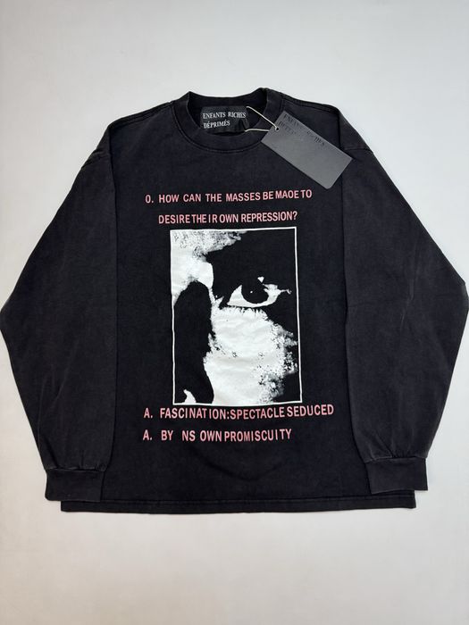 Лонгслів Enfants Riches Ideology Material Washed Black M L vetements