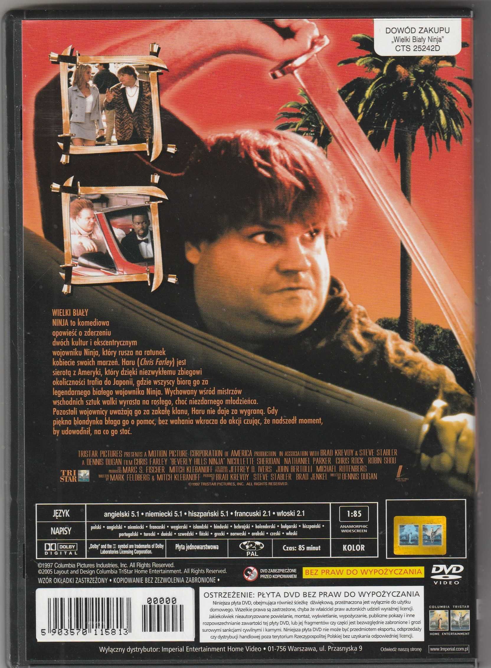 Wielki biały ninja Chris Farley DVD