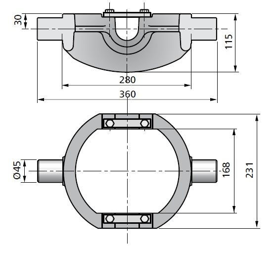 Siłownik przyczepy z kołyską do 14 ton wysuw 1500 mm - fakt VAT