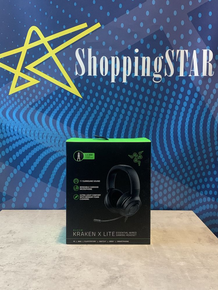 Ігрова гарнітура Razer Kraken X Lite Black(RZ04-02950100-R381) • Нова!