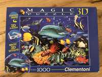 Magiczne puzzle 3D Clementoni 1000 Dolphin Reef