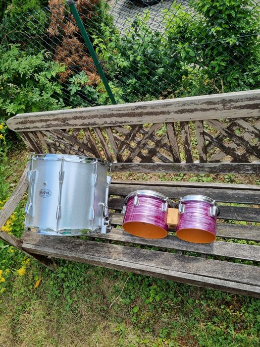 Werbel stalowy 14"x10" marszowy srebrny