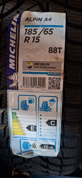 Pojedyncza opona  zimowa 185x65x15 Michelin