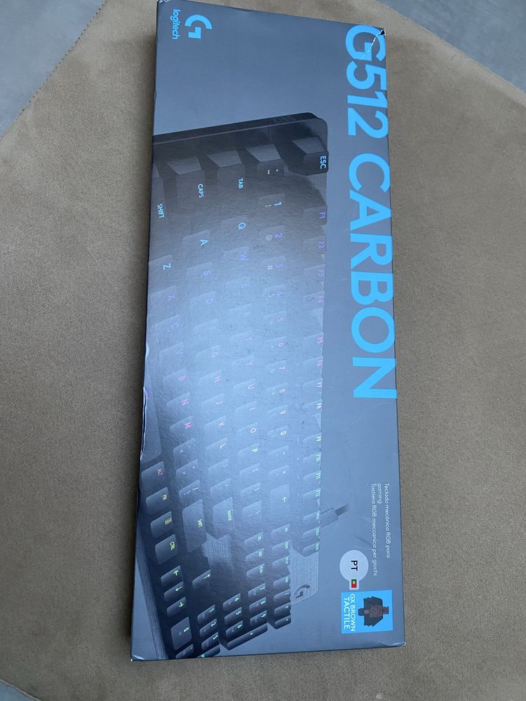 Teclado Mecânico Logitech G512 Carbon RGB PT GX Brown Switches