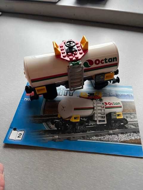 Lego city 7939 wagon cysterna czerwony train pociąg