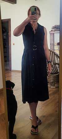 czarna długa sukienka