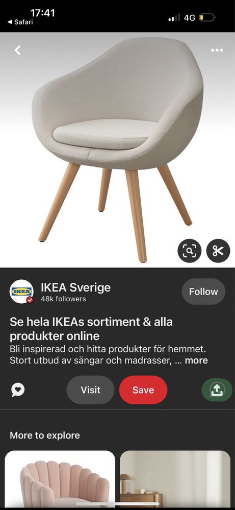 Poltrona IKEA SUNDMO nova