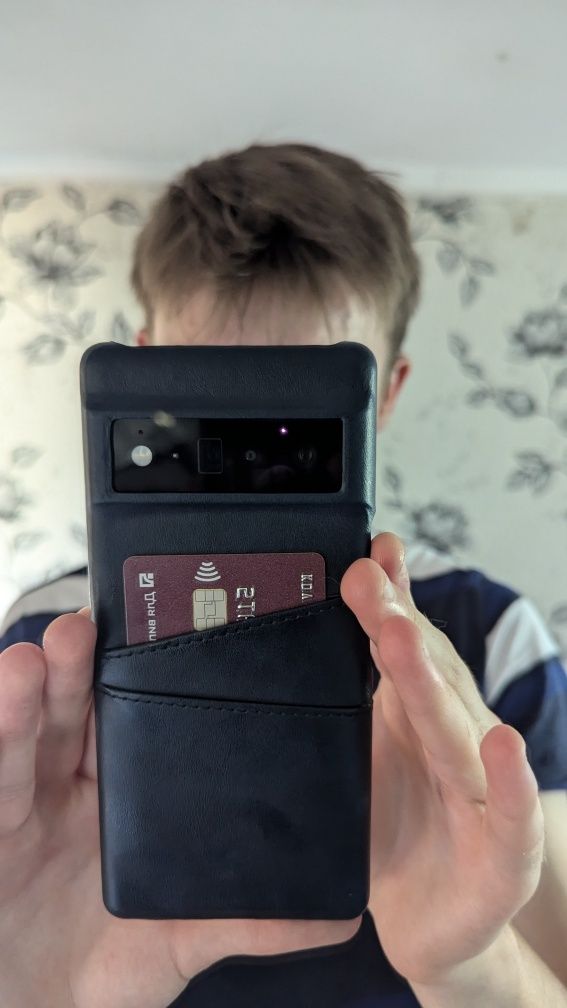 чохол з карманом для карт для pixel 6 pro