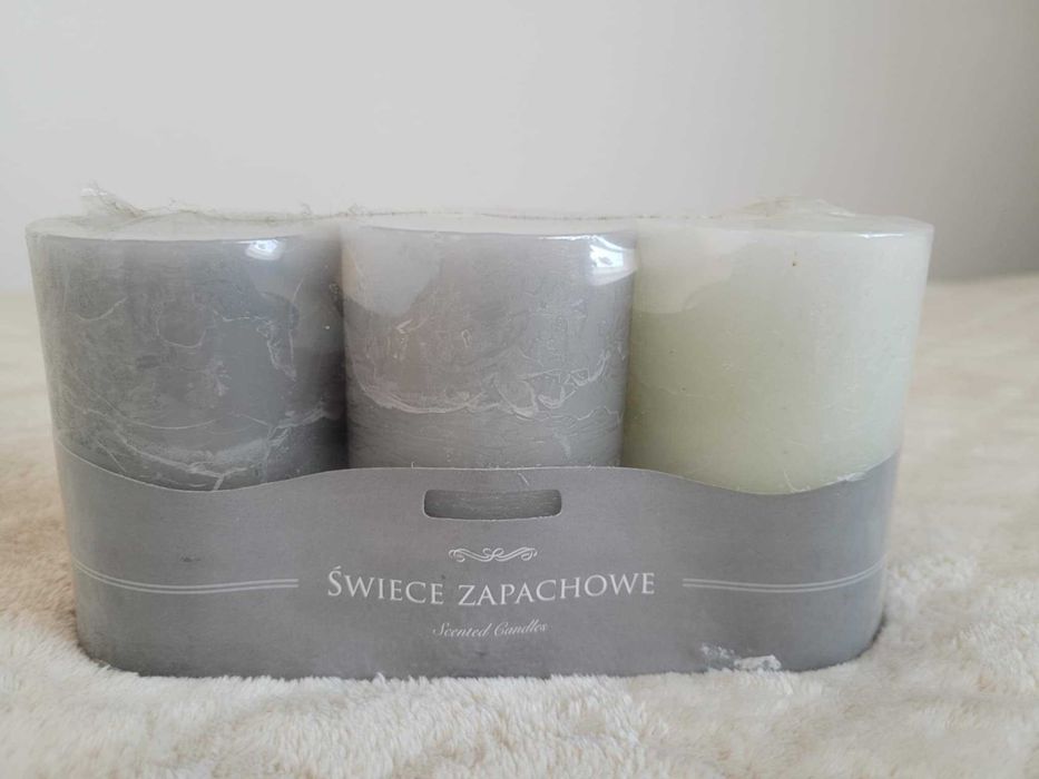 Świece o delikatnym zapachu - komplet 3 szt.