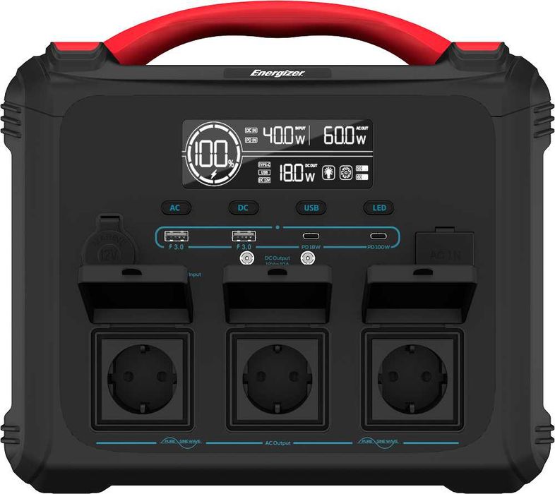 Зарядна станція ENERGIZER PPS1100W2F - 1102Wh/AC