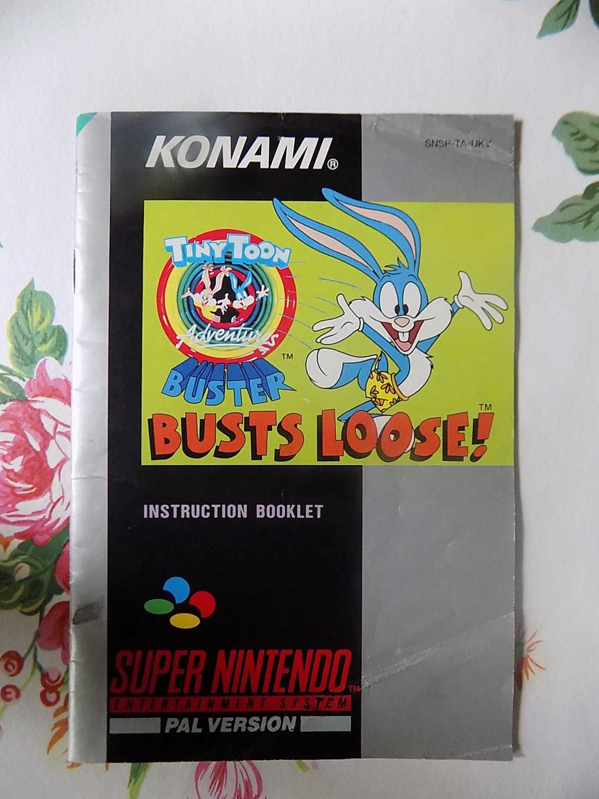 Tiny Toon Adventures: Buster Busts Loose! box, 3xA Super Nintendo SNES