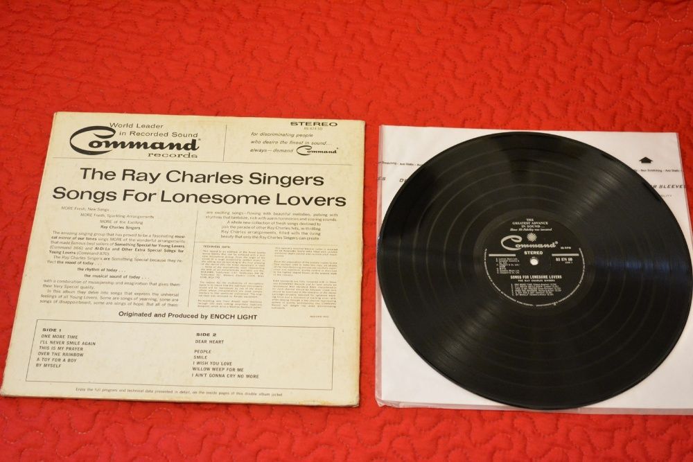 Ray Charles Singers - Songs For Lonesome Lovers Edição US 1964 vinil