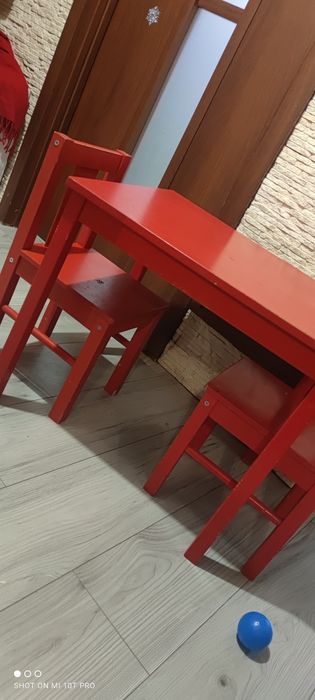 Zestaw Ikea kritter stolik biurko krzesło krzesła