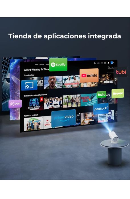 Mini Projetor 4k Store apps wifi 6 blueetoth Novo