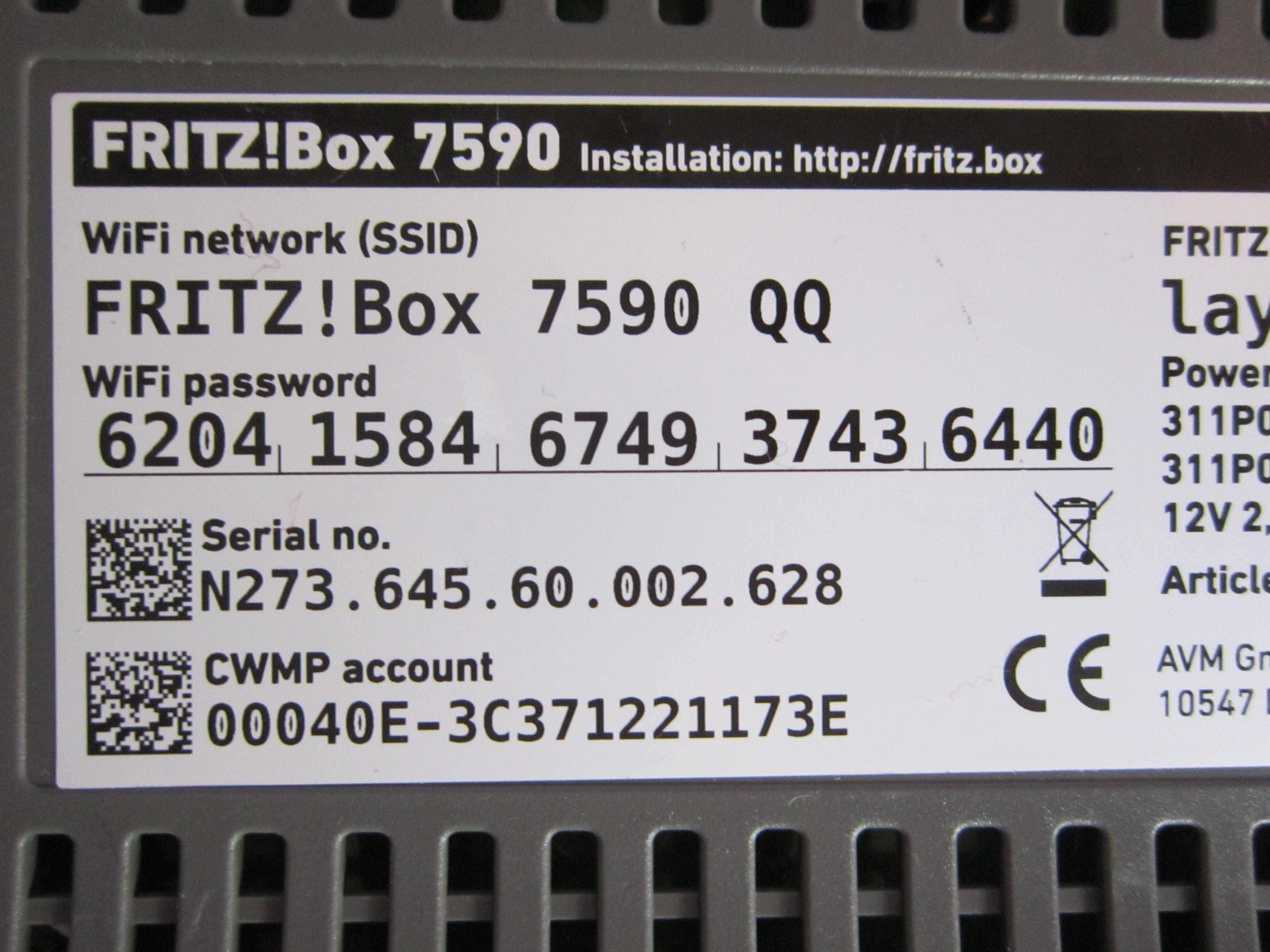 Router FRITZ! Box 7590 QQ Wifi 5 bezprzewodowy sprawny z zasilaczem