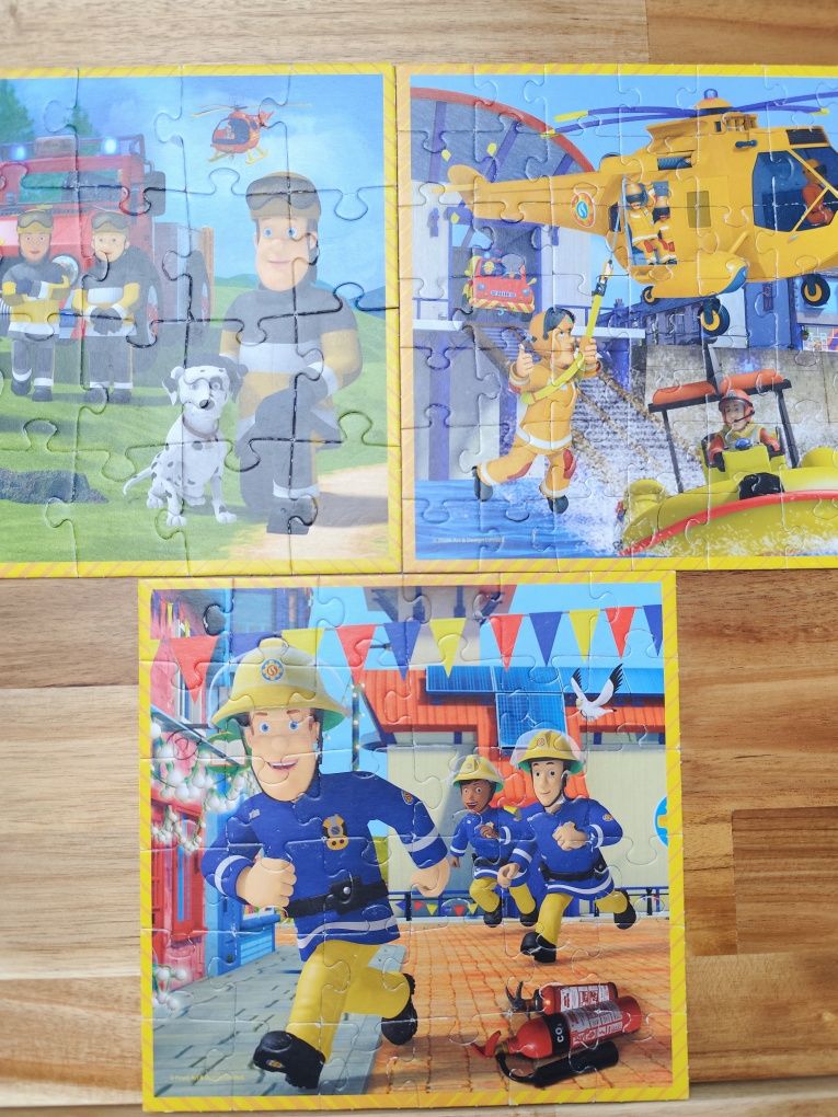 Puzzle Strażak Sam 3 obrazki