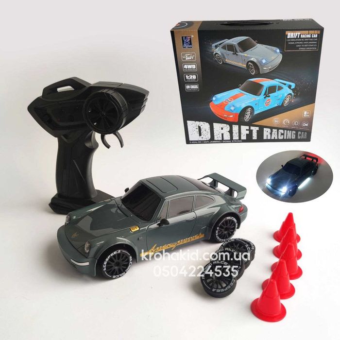 Дріфт машинка Порше Porsche 911 з неоновим підсвічуванням
