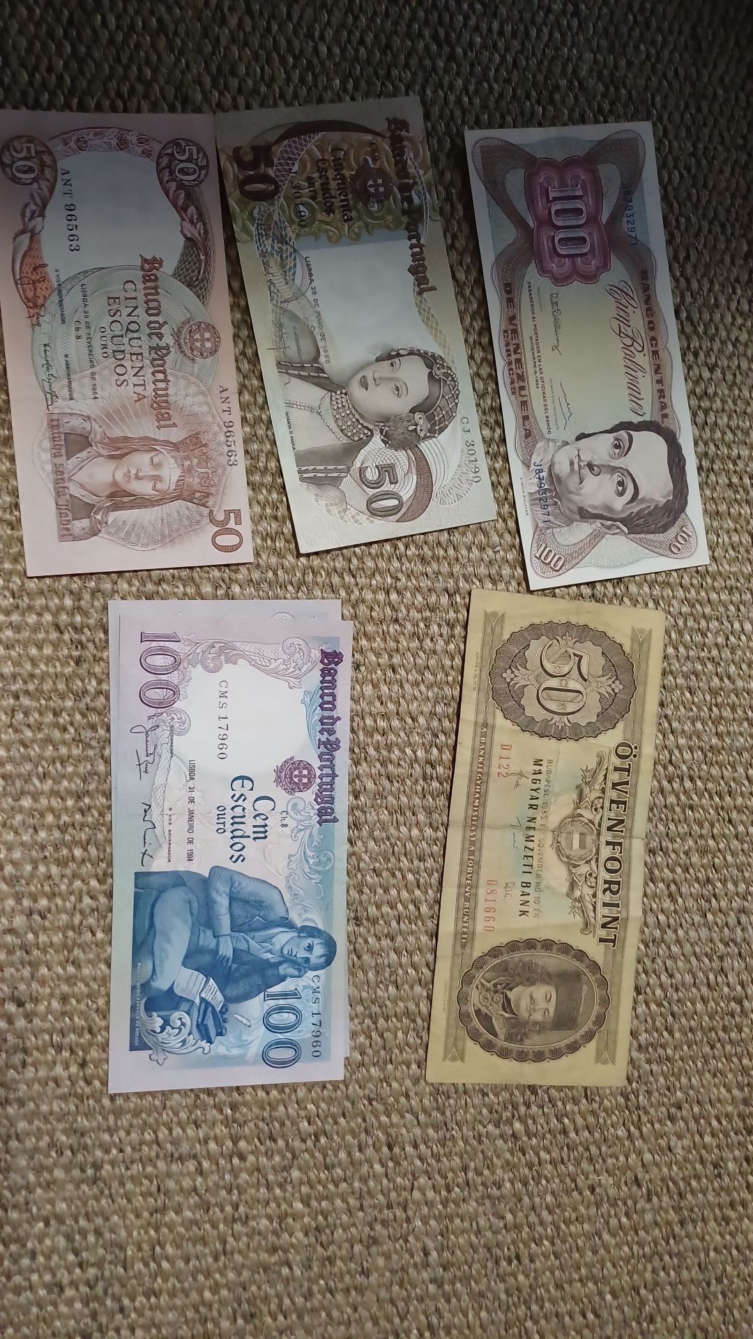Notas antigas diversas