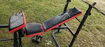 Ławeczka do ćwiczeń+ 2gryfy +obciążenia ok. 50kg