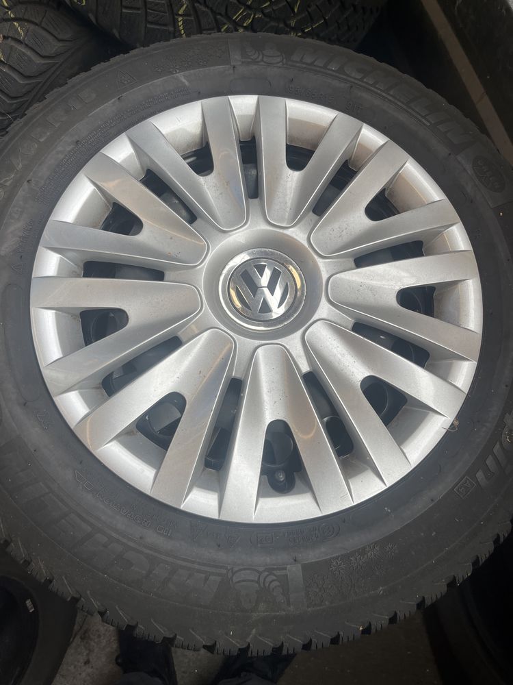 Koła felgi stalowe 15” VW ET47 6j 5x112 opony michelin super stan