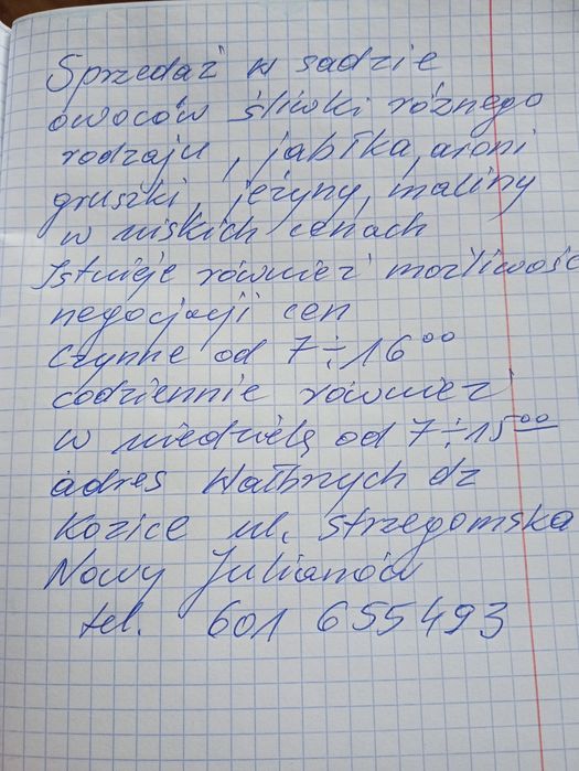 Witam wszystkich zapraszamy do kupowania