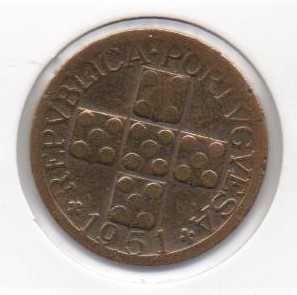 XX Centavos 1951 - mbc/mbc + EIXO VERTICAL - RARA