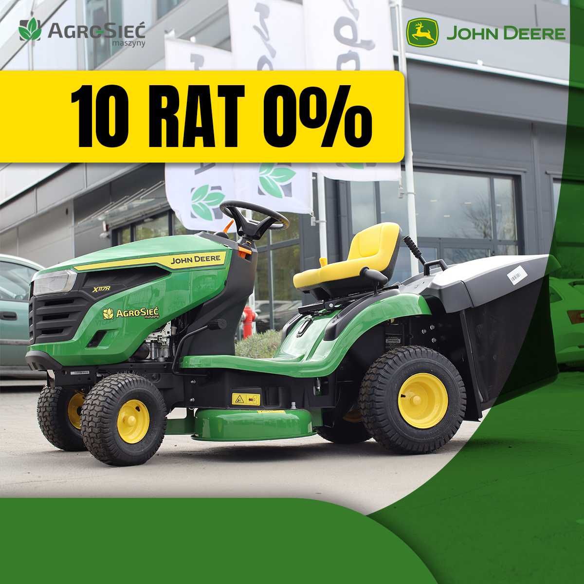 Kosiarka samojezdna John Deere x117R z koszem 300 litrów raty 10 x 0%