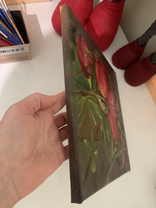 Картина Гранати олія на полотні 30х30см