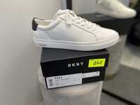 DKNY biale skórzane sneakersy