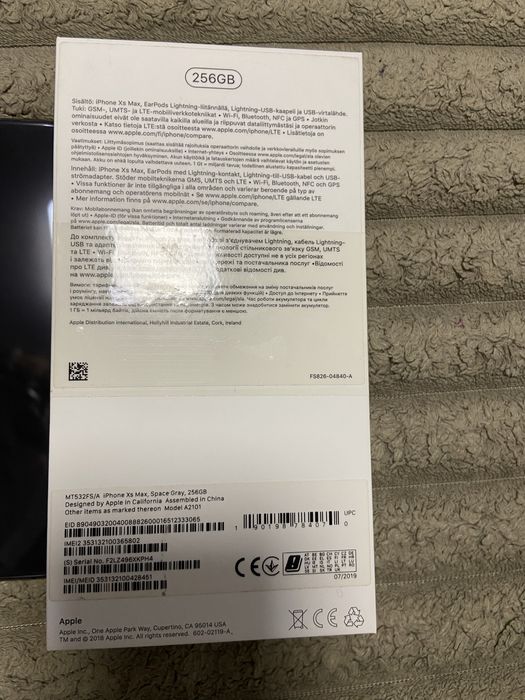 Iphone XS Max 256 gb