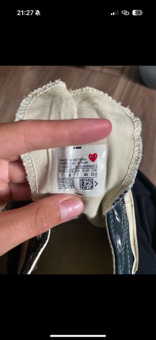 Tenisówki Converse x comme des garcons PLAY chuck 70