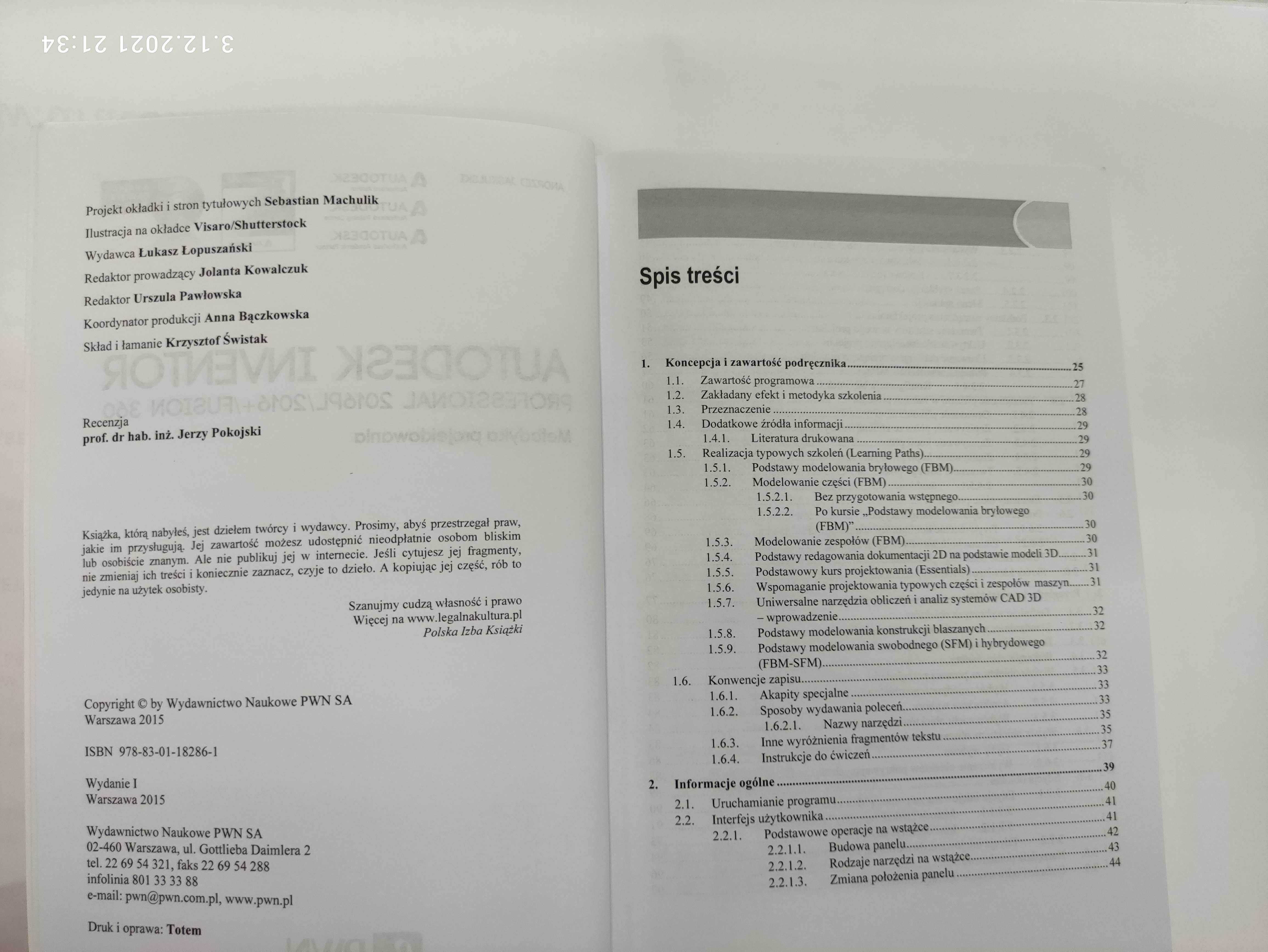 książka "Autodesk Invertor 2016" Andrzej Jaskulski