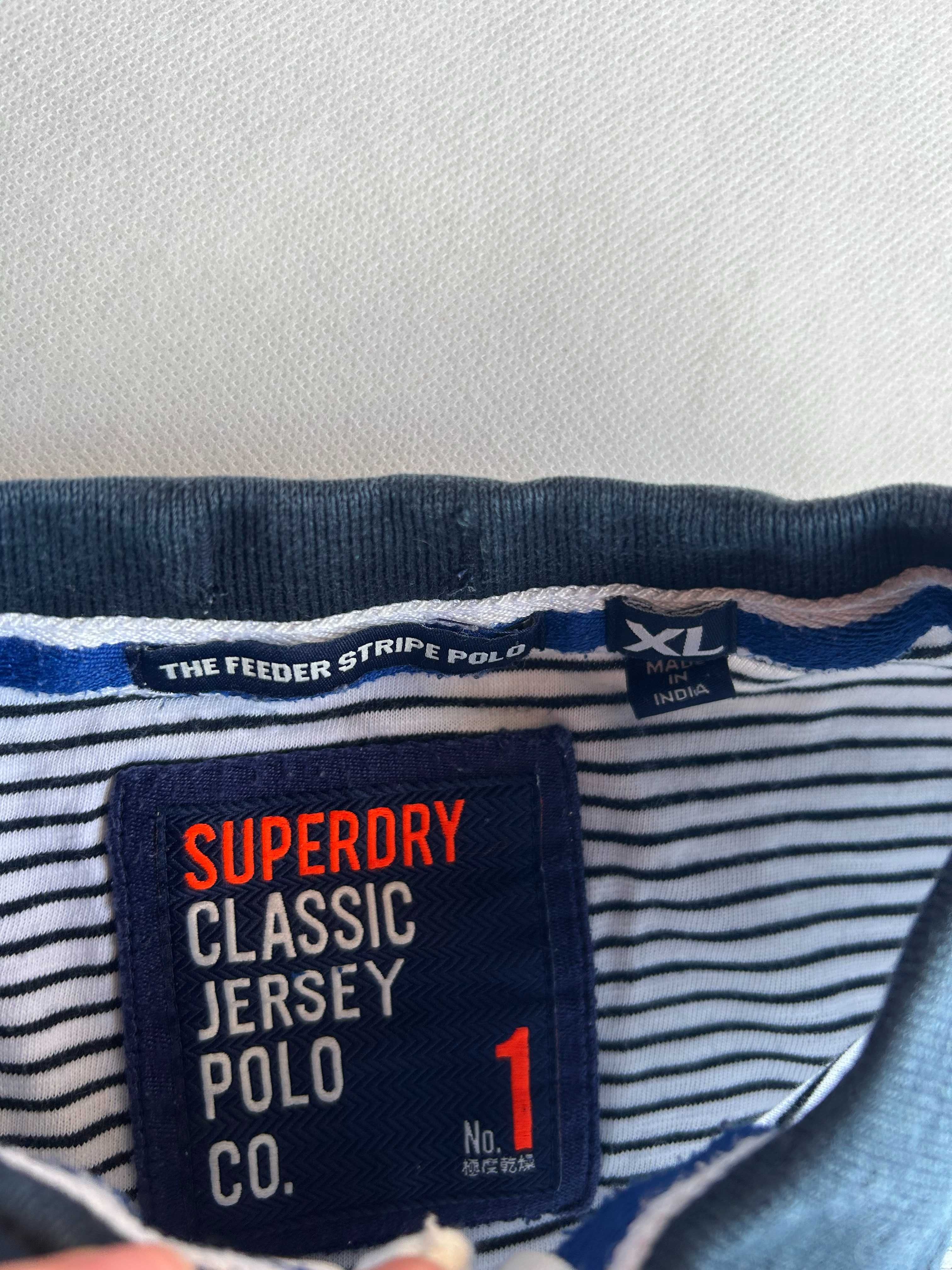 SuperDry _ Koszulka polo w paski rozmiar XL