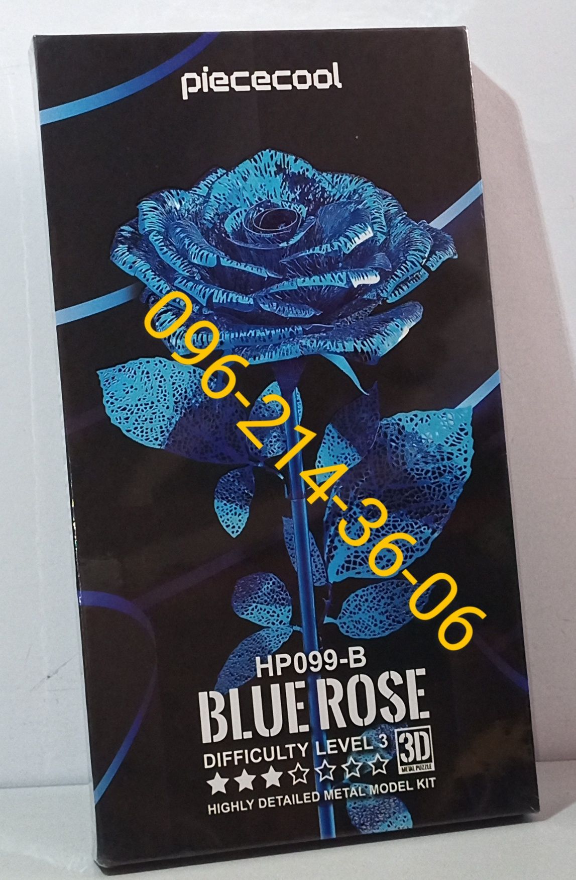 Конструктор металлический 3D пазл Синяя Роза "Blue Rose"