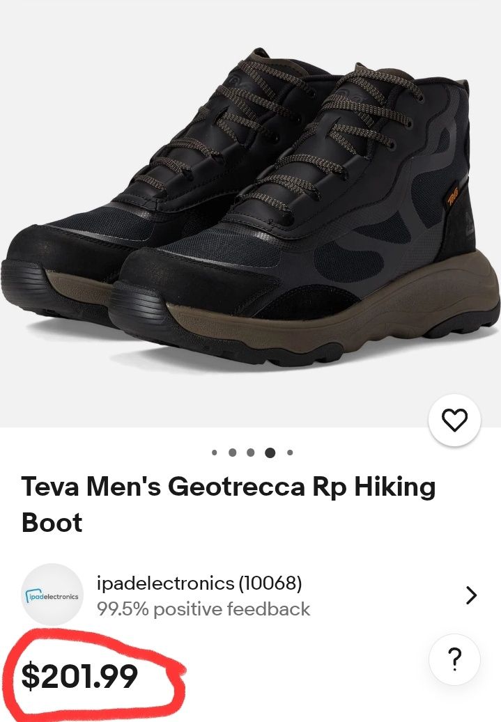 Чоловічі ботинки Teva Men's Geotrecca Rp Hiking(Оригінал)40,5-26см