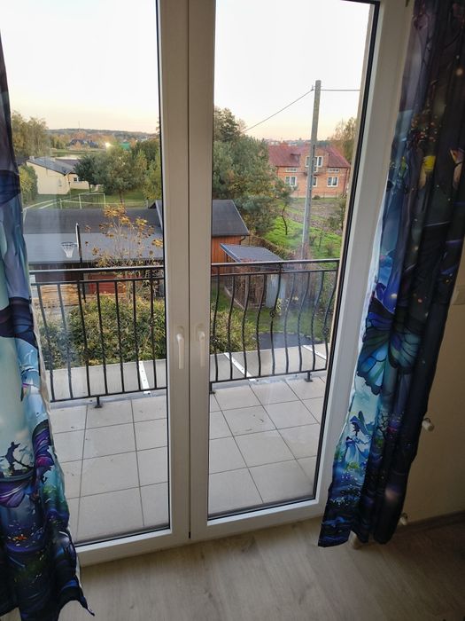 Okno tarasowe dwie szyby 1480/2300 mm białe wew. machoń na zew.