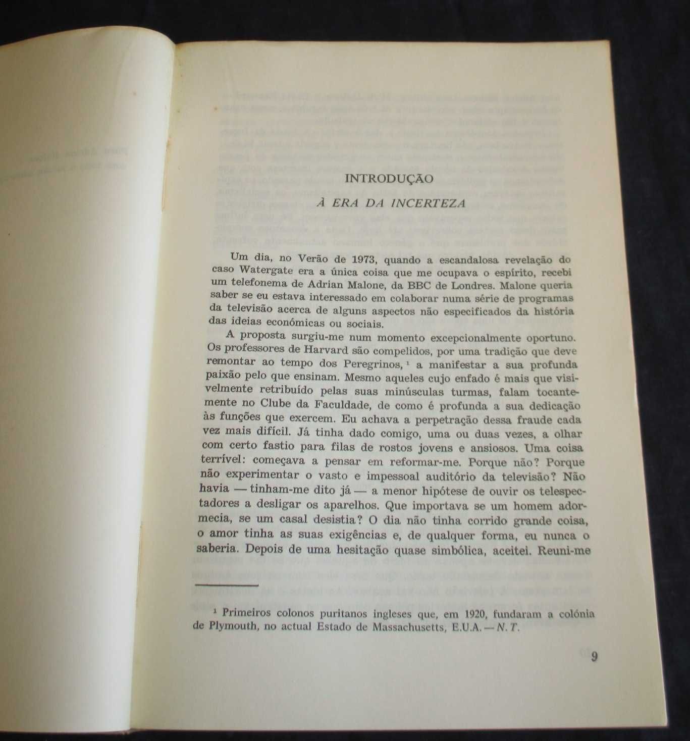 Livro A Era da Incerteza John Kenneth Galbraith