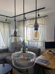 lampa wisząca KASPA LONGIS CHROM 3 i dwa kinkiety LONGIS CHROM II