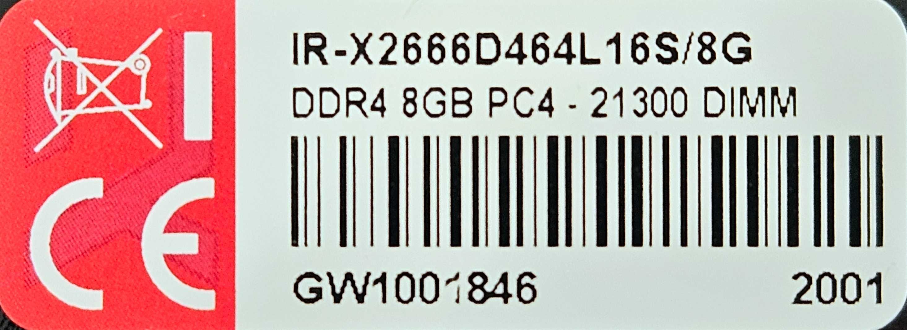 Pamięć RAM Goodram IRDM X DDR4 8GB 2666 MHz IR-X2666D464L16S/8G