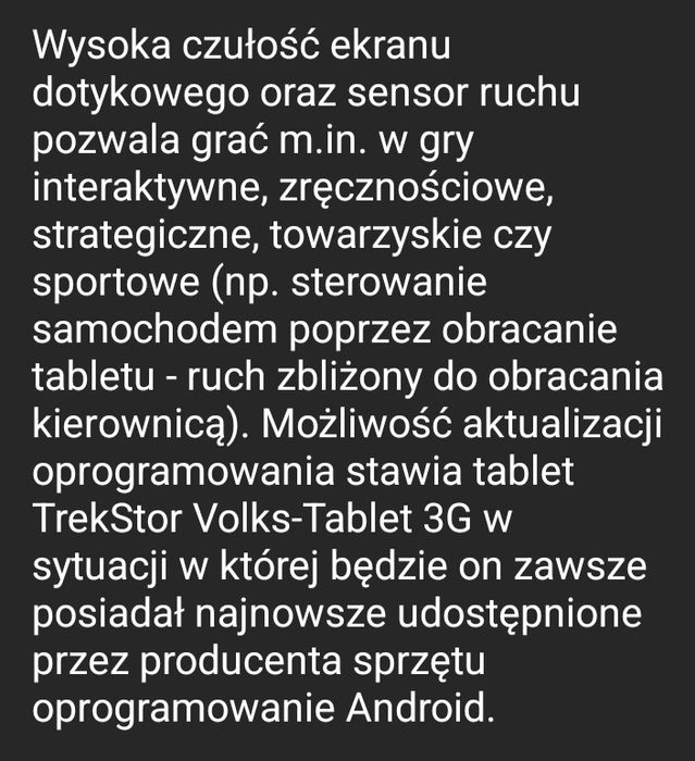 Tablet Trekstor Volks 10. 1 IPS ful HD powystawowy