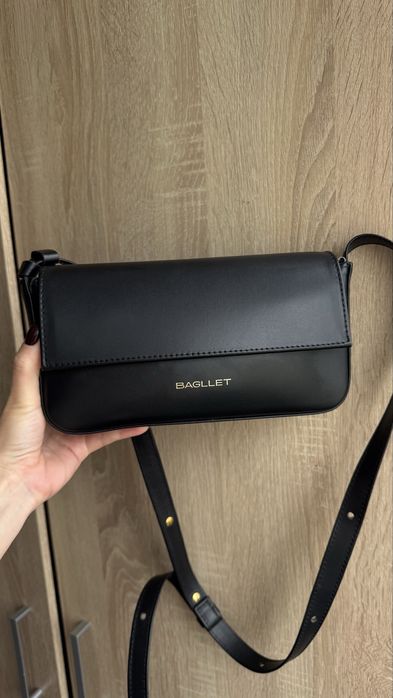 Сумка bagllet шкіряна чорна