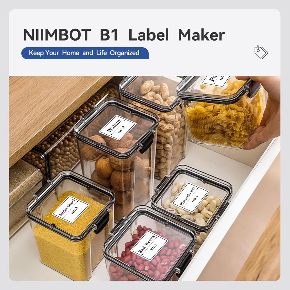 NIIMBOT B1 drukarka etykiet z 1 rolką taśmy