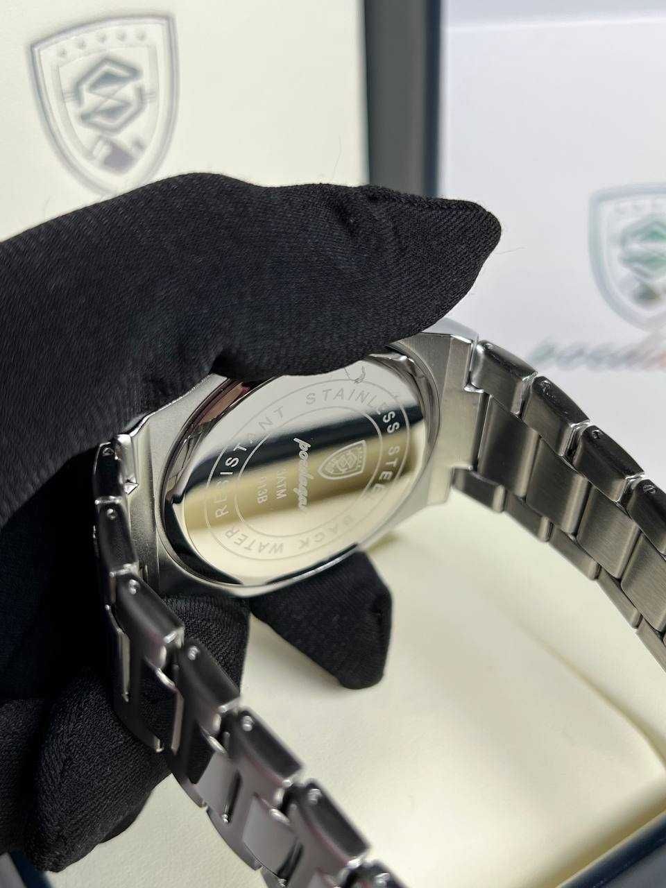 Часы Poedagar Nautilus серебряные с белым циферблатом