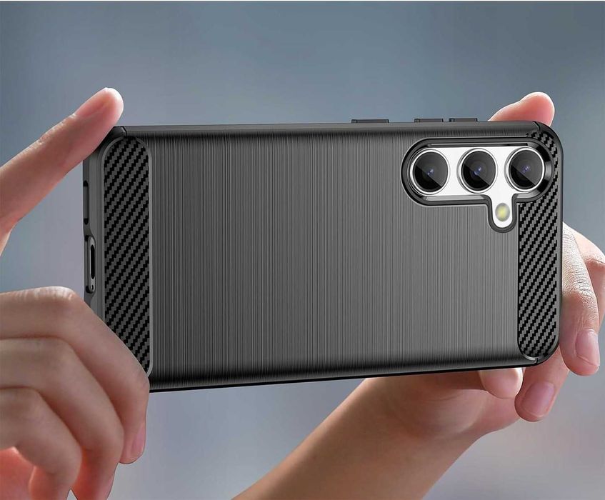 Etui Carbon do Samsung Galaxy A35 5G + Szkło Hartowane