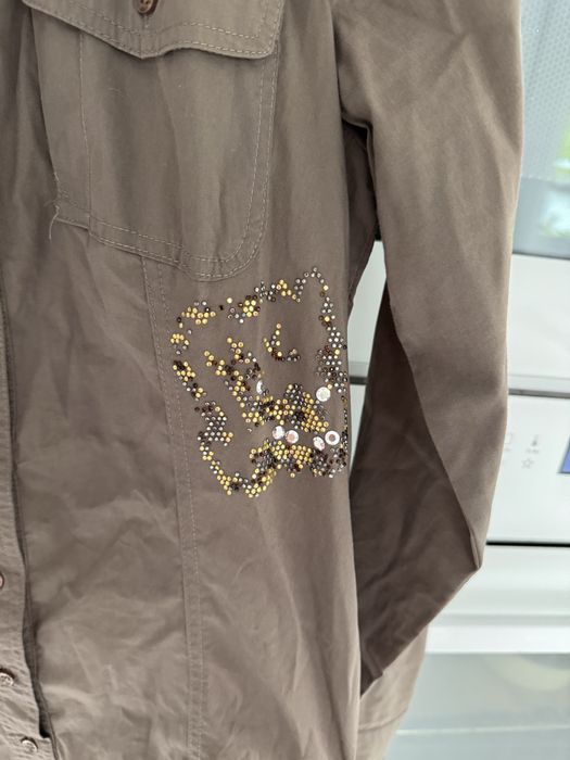 Rossodisera koszula khaki dżety kamienie M