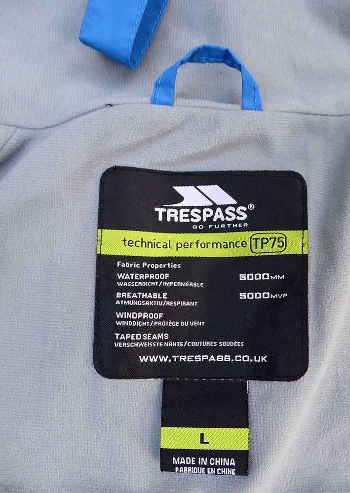 Trespass ocieplana kurtka wiatrówka membrana tres-tex 5.000/5.000 mm